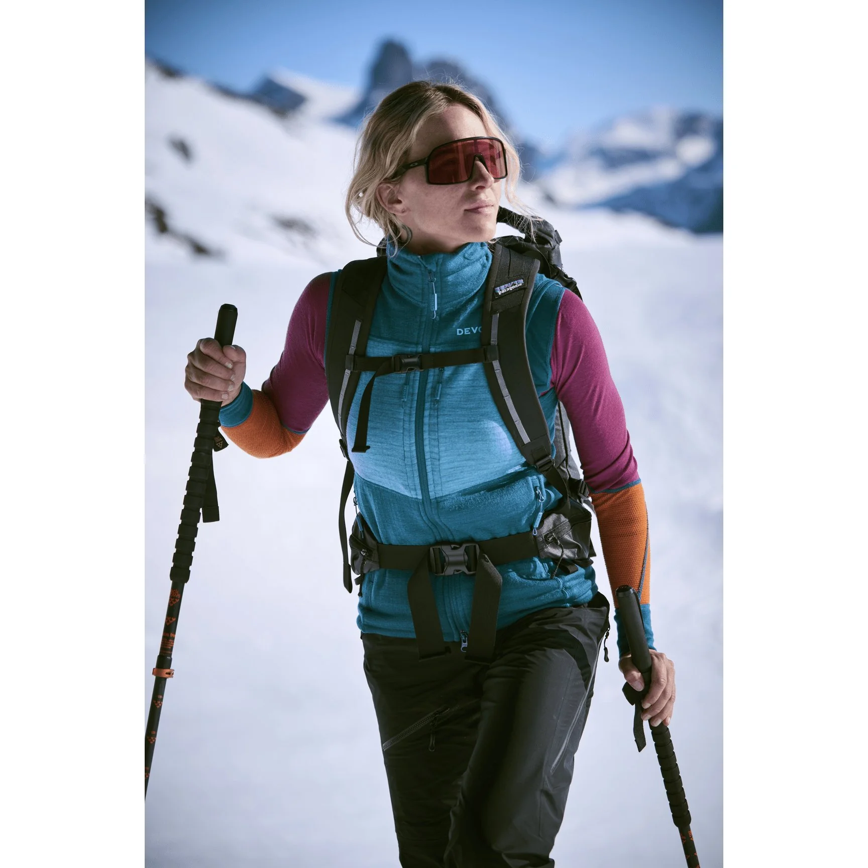 Women's Egga Grid Merino Vest - Image 3