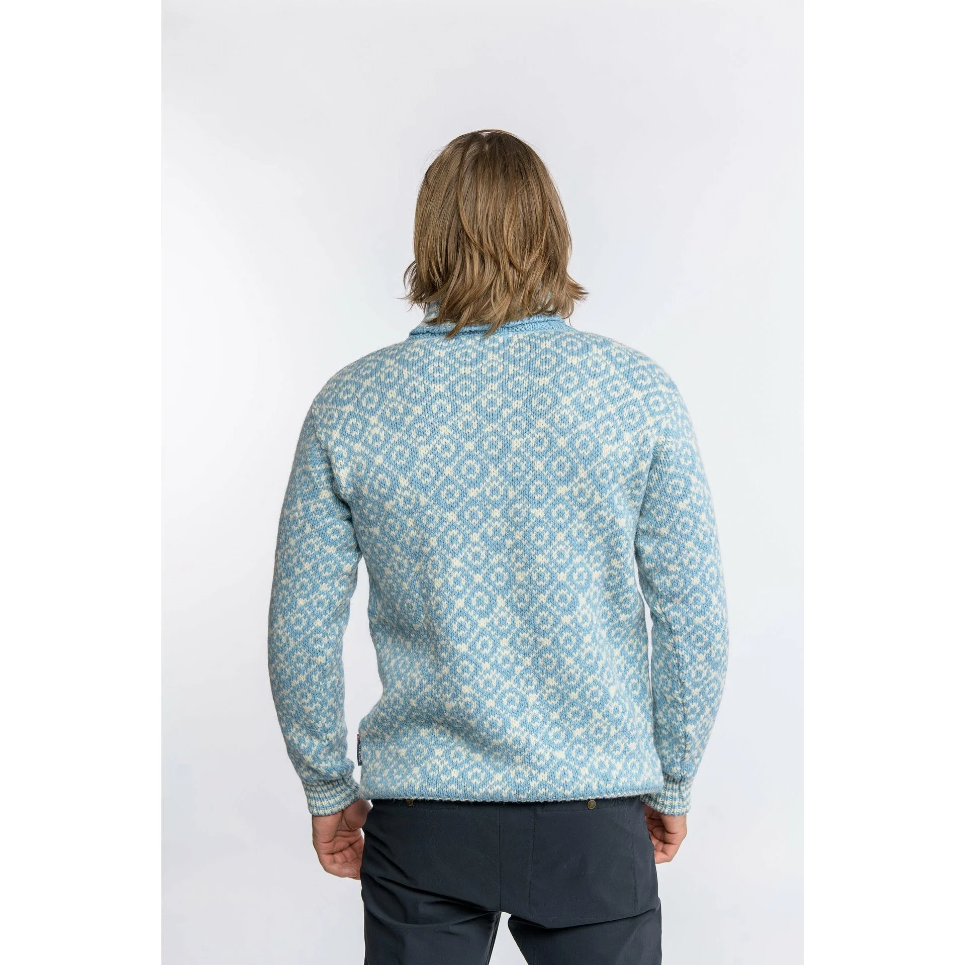Svalbard Wool High Neck Sweater Cameo/Offwhite - Image 3
