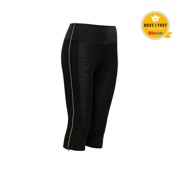 Women's Wool Mesh Merino 190 Zip-Off Leggings Caviar