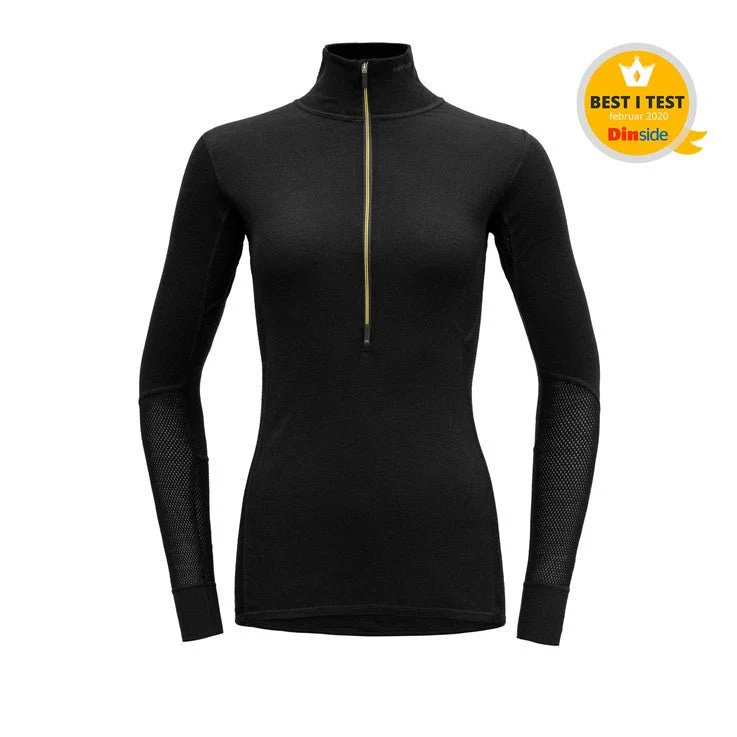 Women's Wool Mesh Merino Zip Neck - Image 4